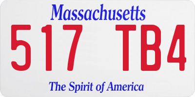 MA license plate 517TB4