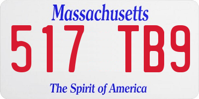 MA license plate 517TB9