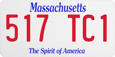 MA license plate 517TC1