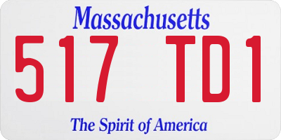 MA license plate 517TD1