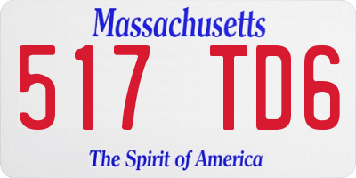 MA license plate 517TD6