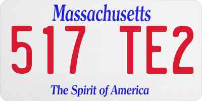 MA license plate 517TE2
