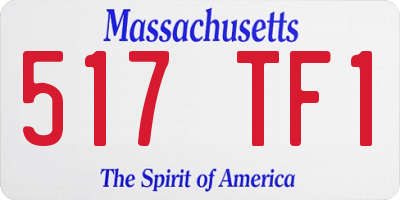 MA license plate 517TF1