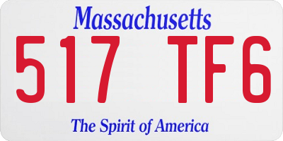 MA license plate 517TF6
