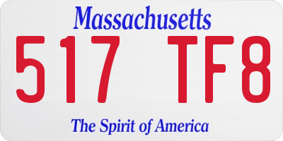 MA license plate 517TF8