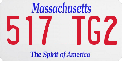 MA license plate 517TG2