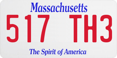 MA license plate 517TH3