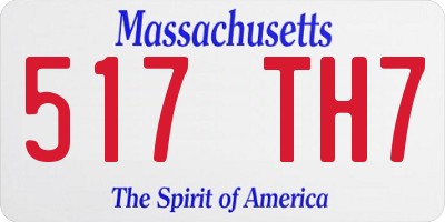 MA license plate 517TH7