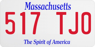 MA license plate 517TJ0