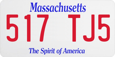 MA license plate 517TJ5