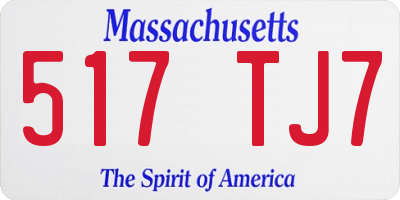 MA license plate 517TJ7