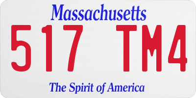 MA license plate 517TM4
