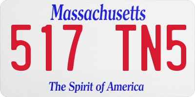 MA license plate 517TN5