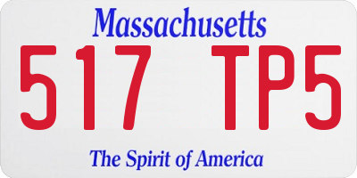 MA license plate 517TP5