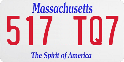 MA license plate 517TQ7