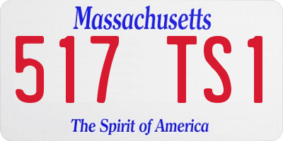 MA license plate 517TS1