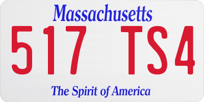 MA license plate 517TS4