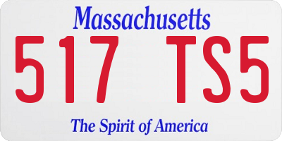 MA license plate 517TS5