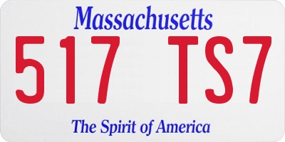 MA license plate 517TS7