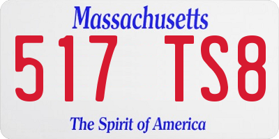 MA license plate 517TS8