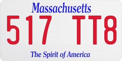 MA license plate 517TT8