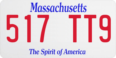 MA license plate 517TT9