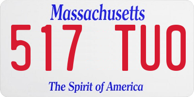 MA license plate 517TU0