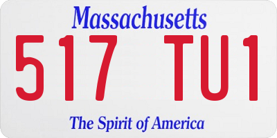 MA license plate 517TU1