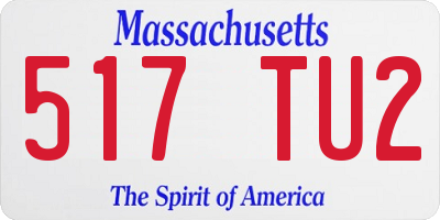 MA license plate 517TU2