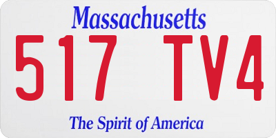 MA license plate 517TV4