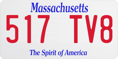 MA license plate 517TV8