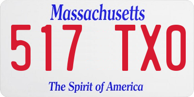 MA license plate 517TX0