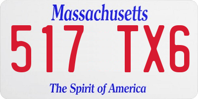 MA license plate 517TX6