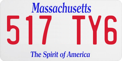 MA license plate 517TY6