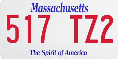 MA license plate 517TZ2