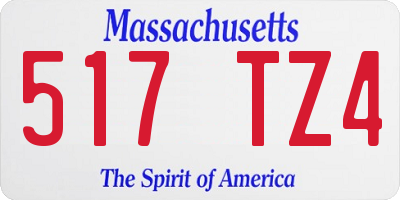 MA license plate 517TZ4