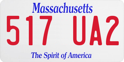 MA license plate 517UA2