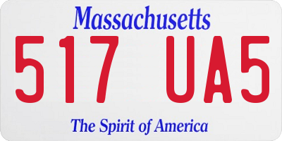 MA license plate 517UA5