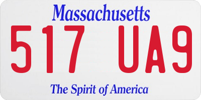 MA license plate 517UA9