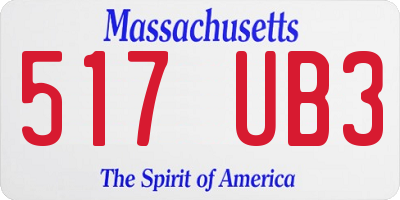 MA license plate 517UB3