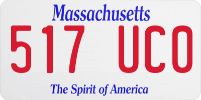 MA license plate 517UC0