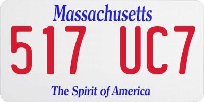 MA license plate 517UC7