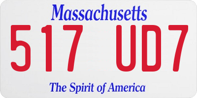 MA license plate 517UD7