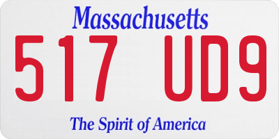 MA license plate 517UD9