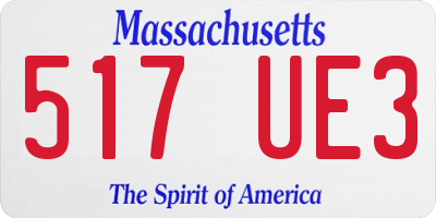 MA license plate 517UE3