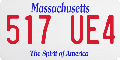 MA license plate 517UE4