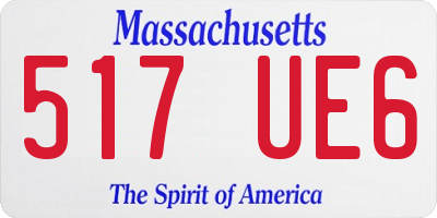 MA license plate 517UE6