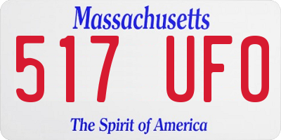 MA license plate 517UF0