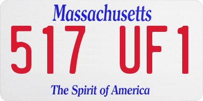 MA license plate 517UF1