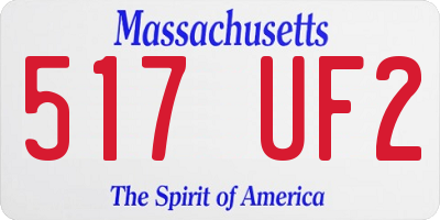 MA license plate 517UF2